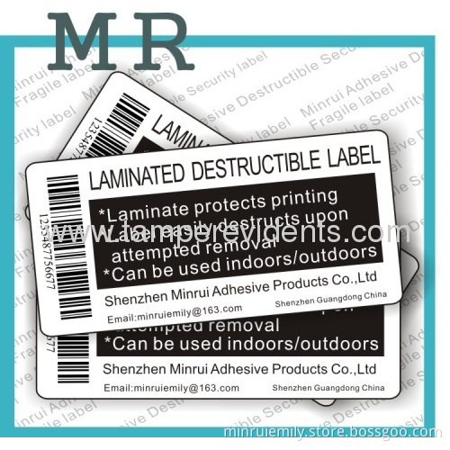 Ultra Destructible Security Barcode Label